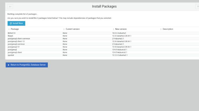 Hur man ställer in en PostgreSQL-databasserver med Webmin på Ubuntu
