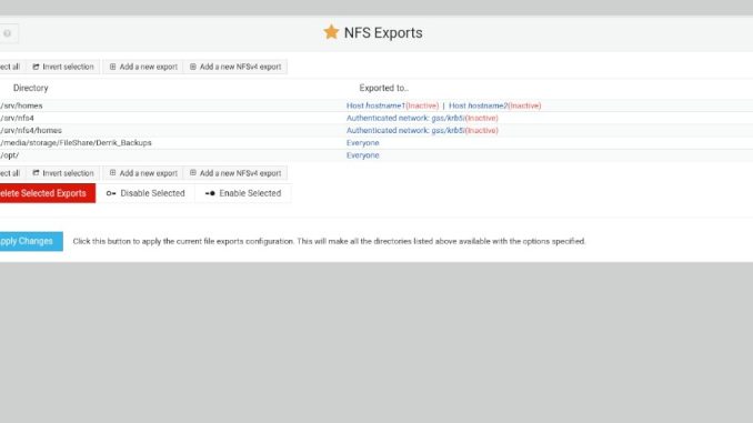 Hur man ställer in en NFS-resurs i Webmin på Ubuntu