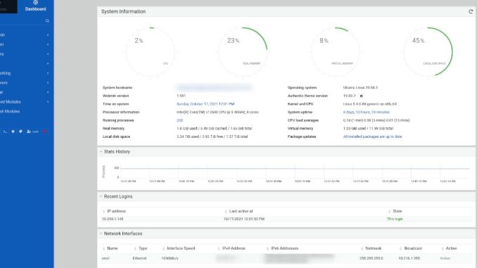 Hur man ställer in Webmin på Ubuntu Server