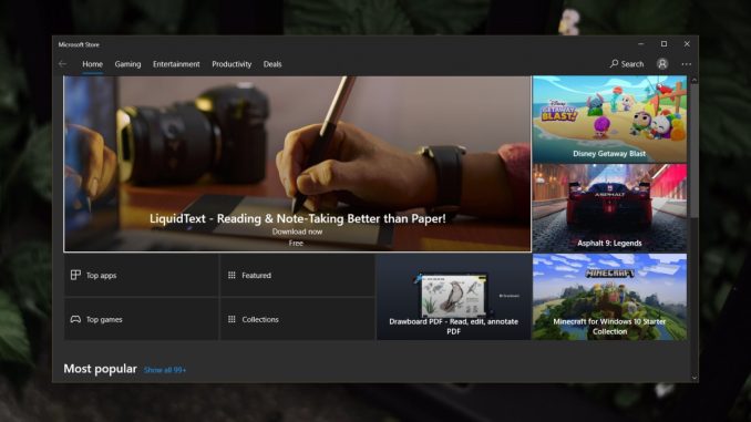 Det går inte att installera appar från Microsoft Store på