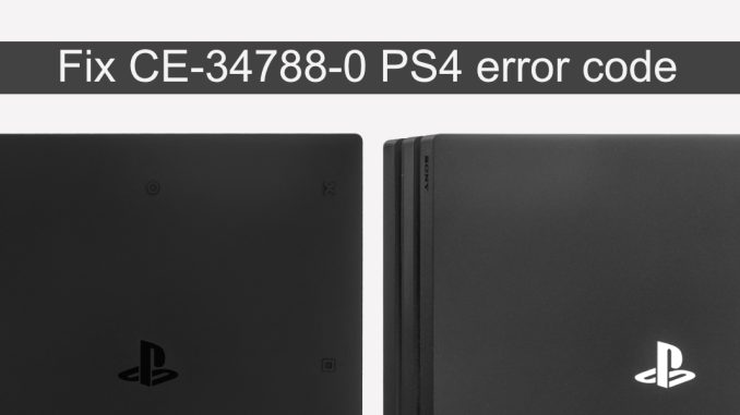 Så här fixar du CE-34788-0 PS4-felkoden