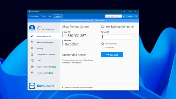 Hur man fixar TeamViewer kommersiell användning upptäckt i Windows 10