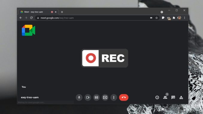 Hur kan du spela in ett Google Meet-möte/samtal