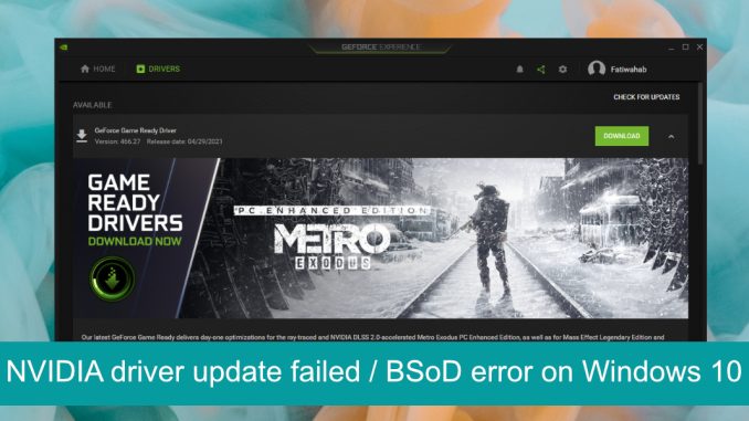 Blåskärmsfel vid installation av NVIDIA-drivrutiner? (FAST)