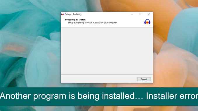 Så här fixar du installationsfelet "Ett annat program installeras" på