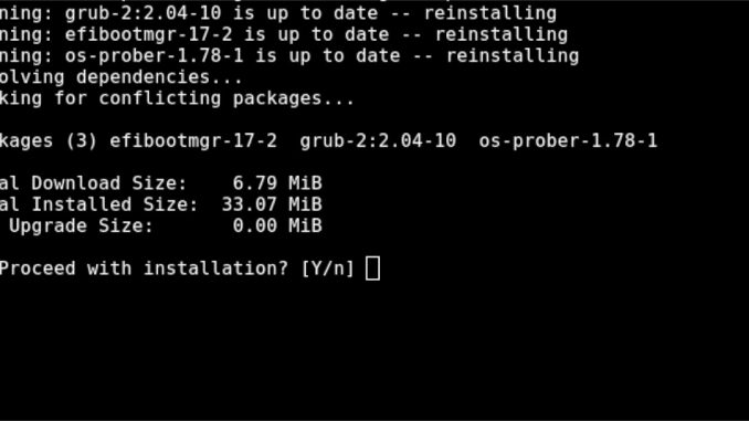 Hur man installerar om Grub på Arch Linux