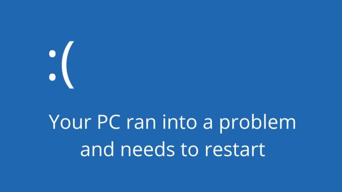 (LÄST) Din PC råkade ut för ett problem och måste