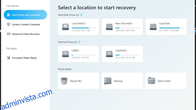 Återställ permanent raderade foton med Recoverit Photo Recovery