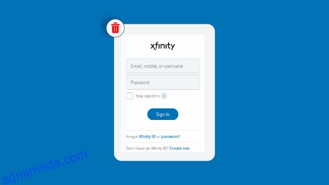 Hur tar du bort ett Xfinity-konto