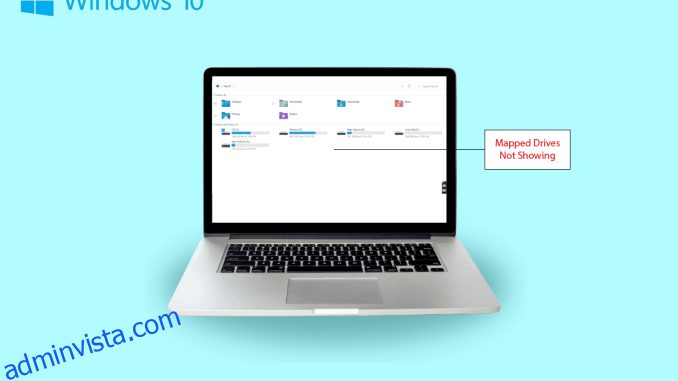 Fixa Windows 10 mappade enheter som inte visas i program