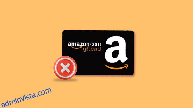 Hur man tar bort Amazon presentkort