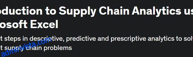 10 resurser för att lära dig Supply Chain Analytics från