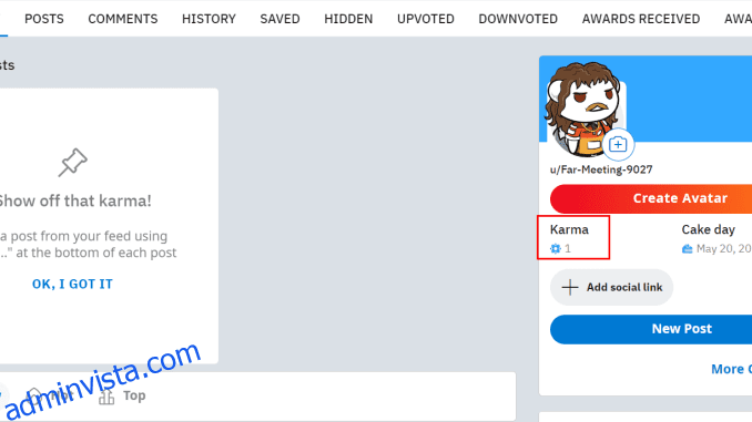 Hur du laddar upp ditt Reddit Karma-resultat och ger en