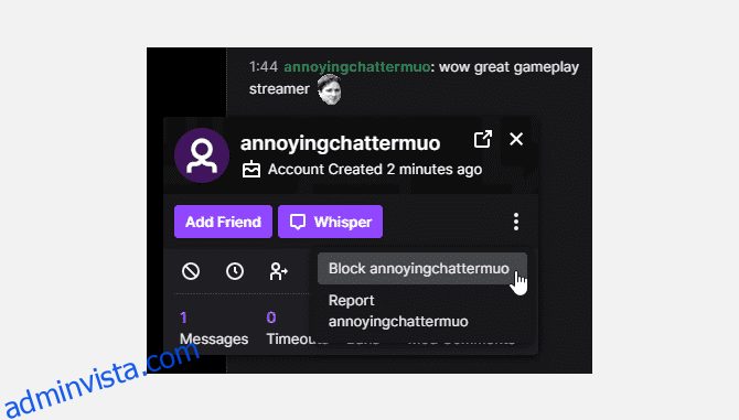 Hur man blockerar och avblockerar någon på Twitch