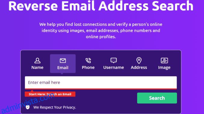 Social Catfish Omvänd e-postsökning hjälper dig att ligga före bedragare