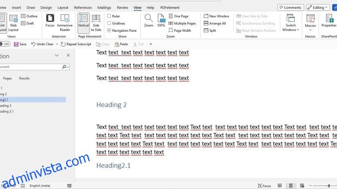 Flytta, ordna om och ordna om sidor i Microsoft Word